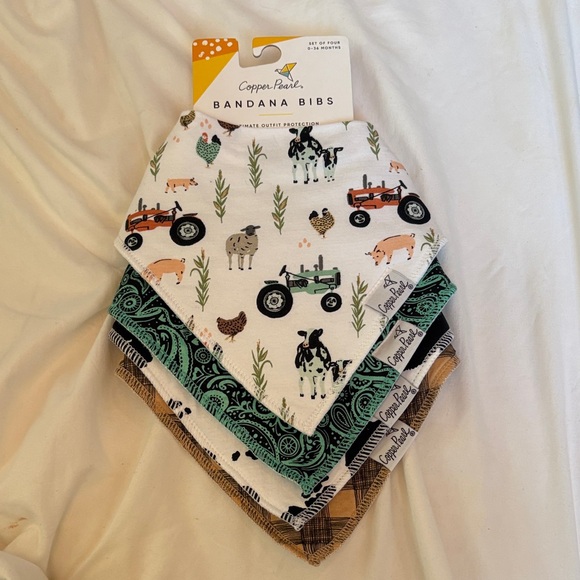 Copper Pearl Other - Farm-Themed Bandana Bibs Set copper pearl